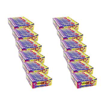 12x 14pc Mentos Rainbow Candy Roll Lollies 29g Confectionery