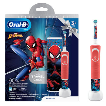 Oral B Electric Pro 100 Kids Electric Toothbrush Spiderman 3y+