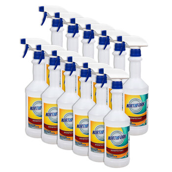 12PK Northfork 750ml Liquid Spray Disinfectant Decanting Empty Bottle