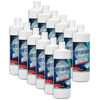 12PK Northfork 1L Toilet Bowl & Urinal Cleaner Disinfectant