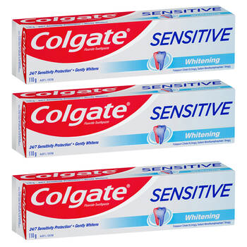 3PK Colgate 110g Sensitive Toothpaste - Whitening