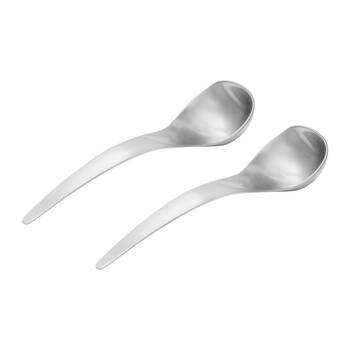 2pc Blomus Lamar Stainless Steel Dip Serving Spoons Kitchen Utensil Silver