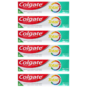 6PK Colgate 200g Fluoride Toothpaste Tube Total 12 Mint Stripe