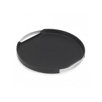 Blomus Pegos Staineless Steel Serving Tray Non-Slip 40cm Round Black