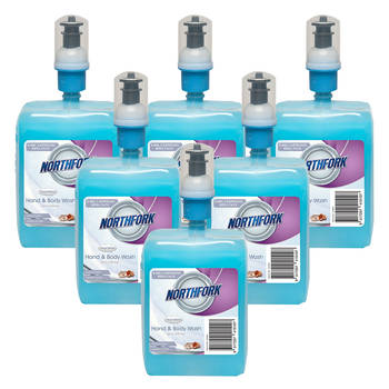 6PK Northfork Liquid Hand WashPearl Blue Refil 0.4Ml