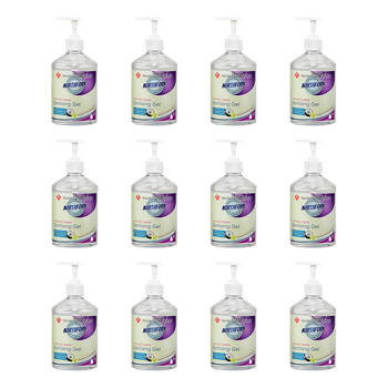 12PK Northfork Instant Hand Sanitising Gel Coconut & Vanilla 500ml