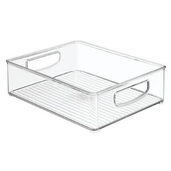 iDesign Linus 25.4x20.37cm Storage Bin Kitchen Organiser - Clear