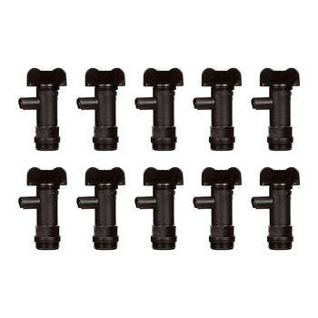 10PK Northfork Drum Tap/Cap For 15L Water Dispensers Black