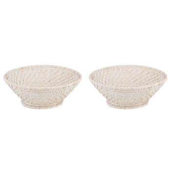 2PK Ladelle Whitehaven Woven Round Porcelain Taper Bowl