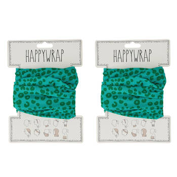 2PK Annabel Trends Happywrap Headband Accessory One Size Cheetah Spot Green