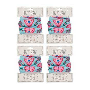 4PK Annabel Trends Happywrap Women's Hair Accessory 50x25cm Fiesta Hearts