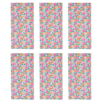 6PK Annabel Trends Happywrap Women's Multipurpose Bandana 50x25cm - Hibiscus