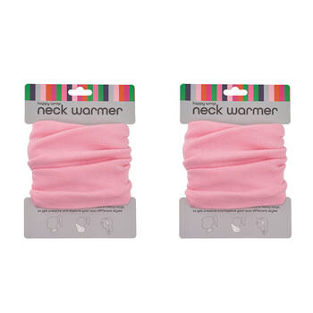 2PK Annabel Trends Happywrap Neck Warmer Travel Accessory One Size Light Pink