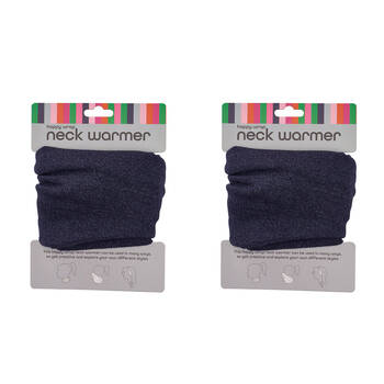 2PK Annabel Trends Happywrap Neck Warmer Travel Accessory One Size Marle Navy