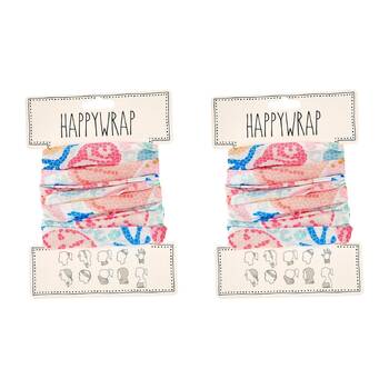 2PK Annabel Trends Happywrap Womens Multipurpose Bandana 50x25cm - Shelly Beach