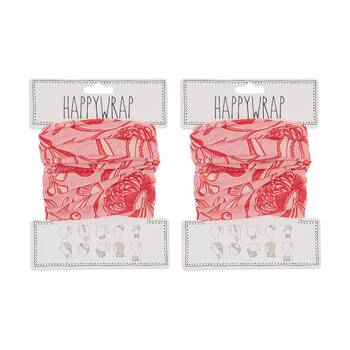2PK Annabel Trends Happywrap Women's Hair Accessory 50x25cm Trailing Natives Red