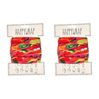 2PK Annabel Trends Happywrap Womens Multipurpose Bandana 50x25cm - Tropicana