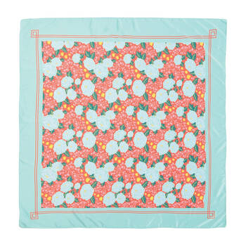 Annabel Trends Square Scarf Women's Fashion 90x90cm - Pretty Peonies