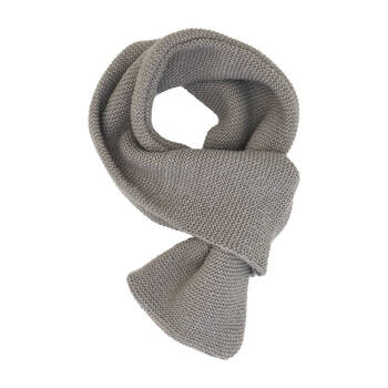 Annabel Trends Slip Through Knit Acrylic Yarn Scarf Unisex 77x14cm - Grey