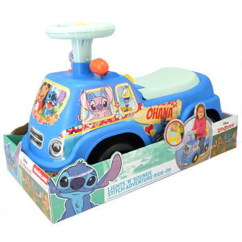 Disney Lights N Sounds Stitch Adventure Ride-On Toy - Blue 12m+