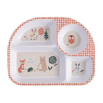 Ladelle Kids Woodland Divided Tray w/ 4 Compartments 27 x 21cm