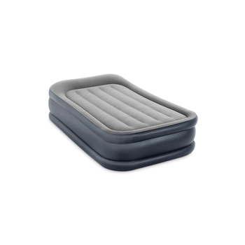 Intex Twin Deluxe Inflatable Airbed w/ Fiber-Tech Pillow Rest