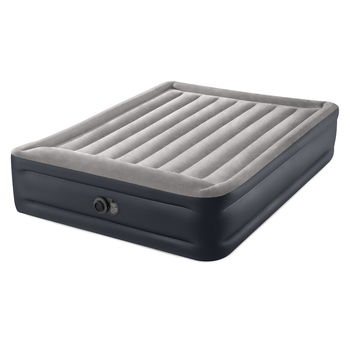 Intex Queen Deluxe Pillow Rest Inflatable Airbed W/Fiber-Tech Bip 203x152x42cm