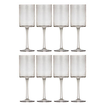 2x 4pc Ladelle Flynn Glass Tumbler Cup Drinkware 22cm - Charcoal