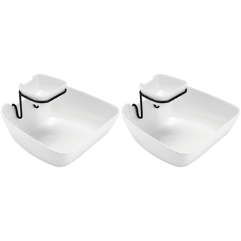 2PK Ladelle Alto Serve & Share Double Layer Chip & Dip Porcelain Serving Bowl