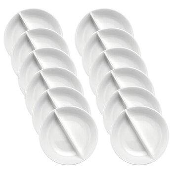 12PK Ladelle Alto Serve & Share 12cm Porcelain Split Design Bowl