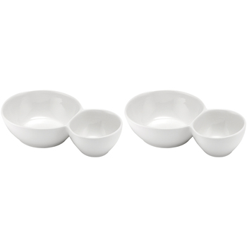 2PK Ladelle Alto Serve & Share 2 Pod Porcelain Serving Bowl