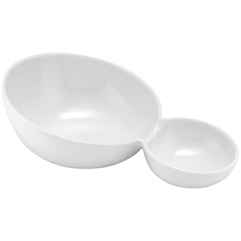 Ladelle Alto Serve & Share Sloped Porcelain Split Serving Bowl