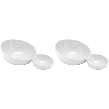 2PK Ladelle Alto Serve & Share Sloped Porcelain Split Serving Bowl