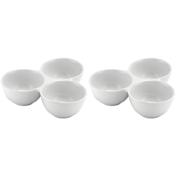 2PK Ladelle Alto Serve & Share 3 Porcelain Dip Serving Bowl