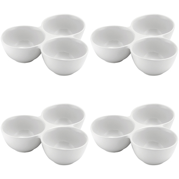 4PK Ladelle Alto Serve & Share 3 Porcelain Dip Serving Bowl