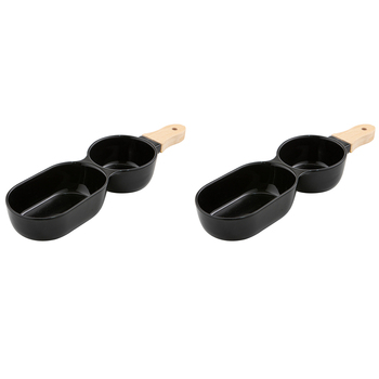 2PK Ladelle Alto Serve & Share 2 Part 34.5x9.5cm Serve Stick - Black