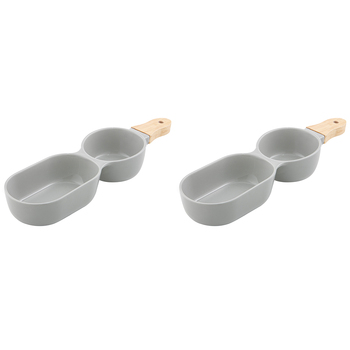 2PK Ladelle Alto Serve & Share 2 Part 34.5x9.5cm Serve Stick - Grey