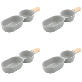 4PK Ladelle Alto Serve & Share 2 Part 34.5x9.5cm Serve Stick - Grey