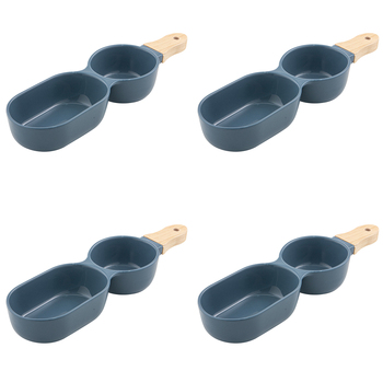4PK Ladelle Alto Serve & Share 2 Part 34.5x9.5cm Serve Stick - Blue