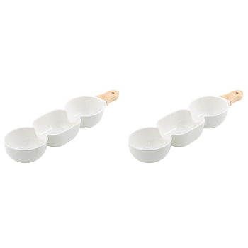 2PK Ladelle Alto Serve & Share 3 Part 40x9.8cm Serve Stick - White