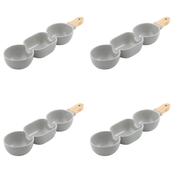 4PK Ladelle Alto Serve & Share 3 Part 40x9.8cm Serve Stick - Grey