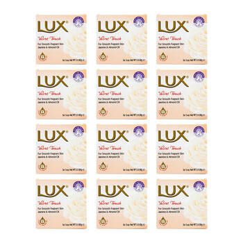 36pc Lux 80g Bar Soap Velvet Touch Jasmine & Almond Oil