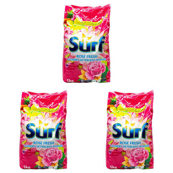 3PK Surf Laundry Stain Removal Detergent Powder 5kg - Rose Fresh