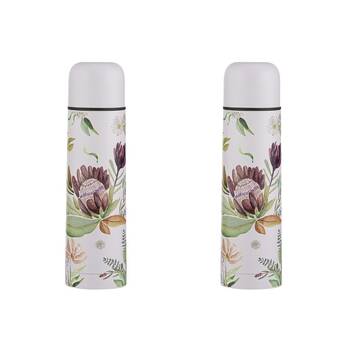 2PK Leura Stainless Steel 500ml Water Drink Bottle/Flask - Cream