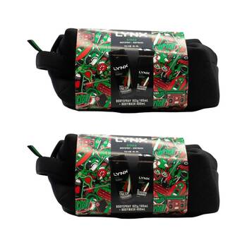 2x 2pc Lynx The OG Africa Bodyspray/Bodywash Gift Bag Set