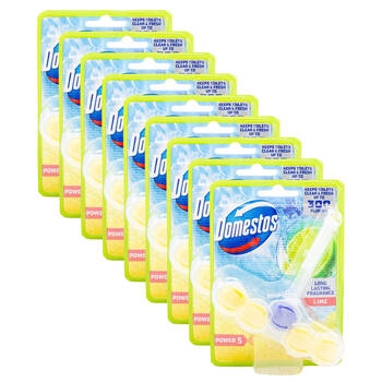9PK Domestos 50g Toilet Bowl/Cage Cleaner Power 5 Lime Scent Antibacterial Sanitiser