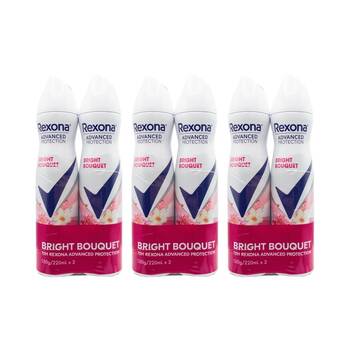3x 2PK Rexona Antiperspirant Deodorant 72Hr Advanced Protect 220ml Bright Bouquet