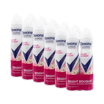 6x 2PK Rexona Antiperspirant Deodorant 72Hr Advanced Protect 220ml Bright Bouquet