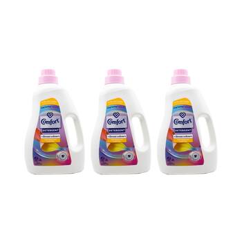 3PK Comfort Laundry Detergent Vibrant Colours For Brighter Clothes 40 Washes 2L