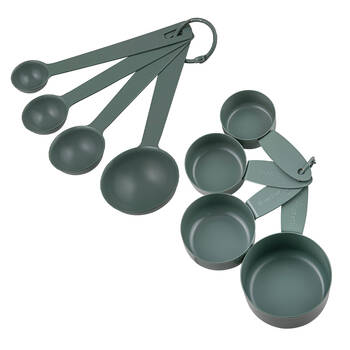 Ladelle Measuring Cups/Spoons Kitchen Cooking Utensil Combo Set - Sage